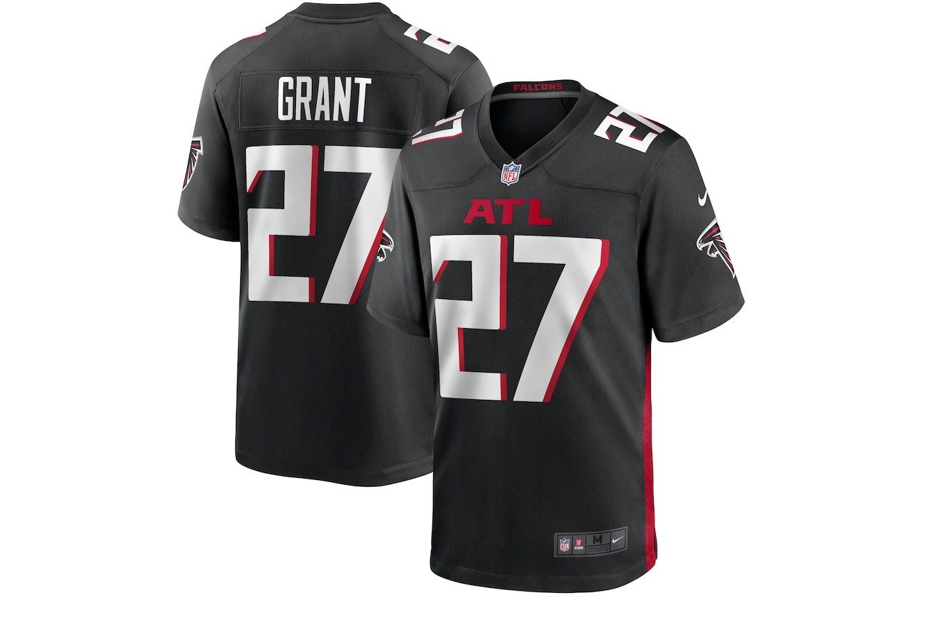 Men Atlanta Falcons #27 Richie Grant Nike Black Game NFL Jersey